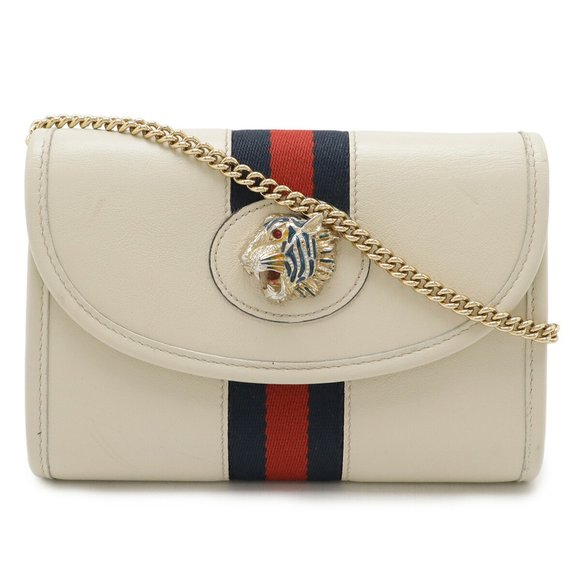 Gucci Tiger White Leather shoulder - Picture 1 of 9
